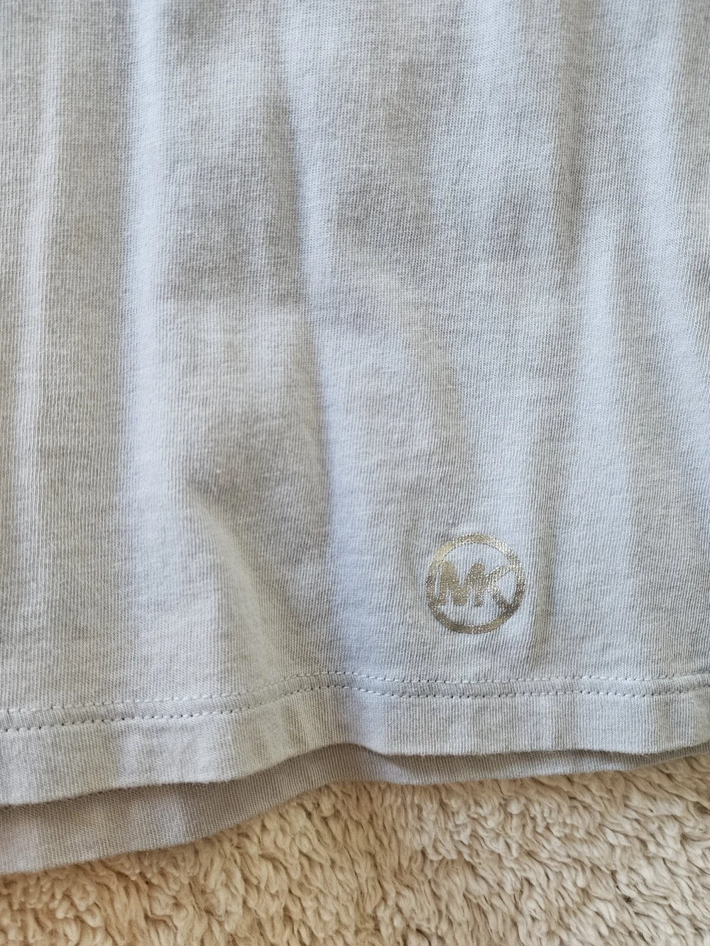 Michael Kors Embellished Logo Short Sleeve Tee - Light Blue